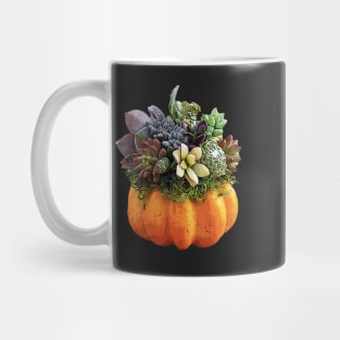 Succulent Halloween Pumpkin Plant Mug